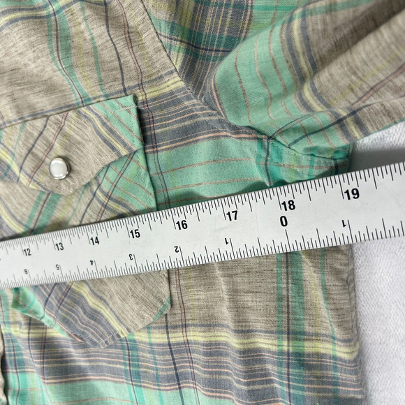 Simms Womens Small Green Plaid Long Sleeve Ruby River Shirt Snap Button Top - Picture 12 of 12